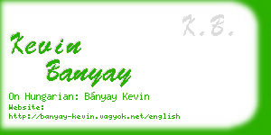 kevin banyay business card
